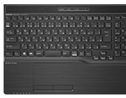 WA3/D3（Core i7選択時） ブライトブラック プリズムクリアキーボード