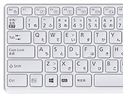 かな表記ありキーボード（白）プリズムクリアキー