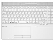 WA3/D1（Core i7選択時） プレミアムホワイト プリズムクリアキーボード