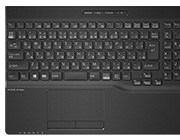 WAB/E1（Ryzen3、Ryzen7選択時） ブライトブラック　プリズムクリアキーボード