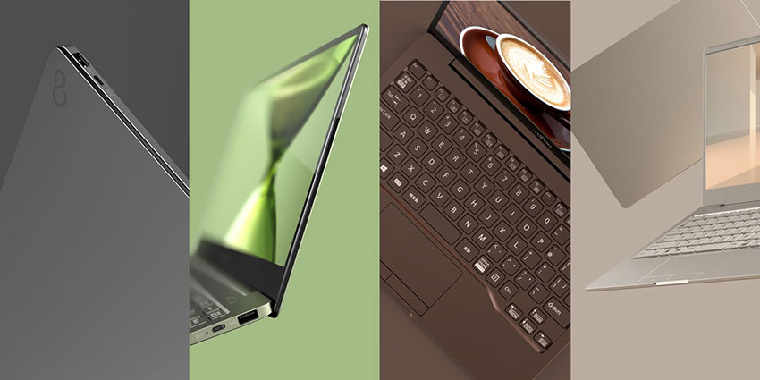 画像：左より「CH90/E3」ダークシルバー、カーキ　「CH75/E3」モカブラウン、ベージュゴールド