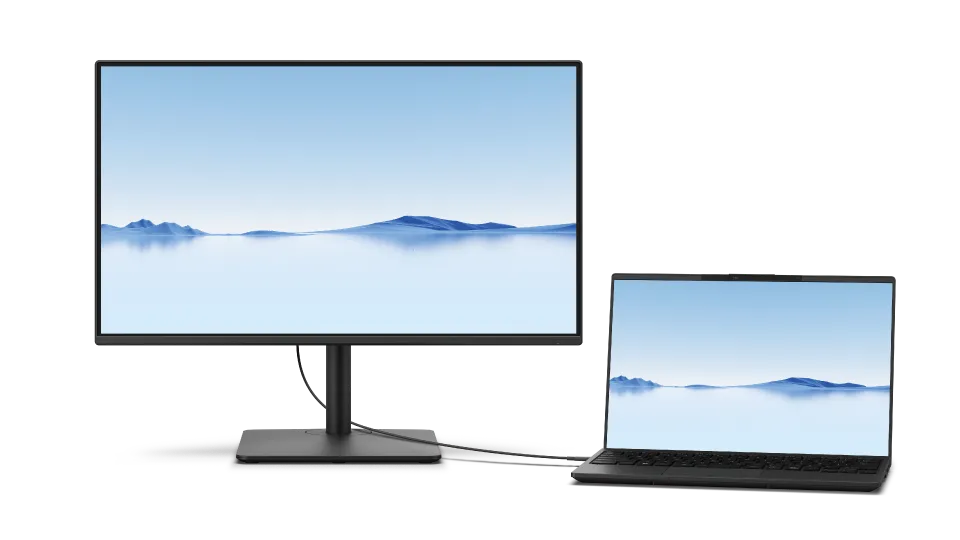 USB Type-C対応モデル。1本のケーブルで映像出力と電源供給が可能