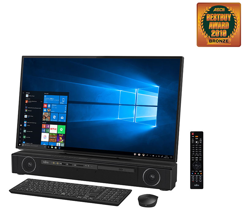 FMV ESPRIMO「FH-X/D2」の製品画像とASCII BESTBUY AWARD 2019ロゴ画像