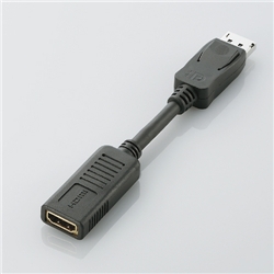 新品　ポート HDMI + ディスプレイポート HDMI 2.0 - DisplayPort 1.2変換ケーブル／30cm／4K60Hz
