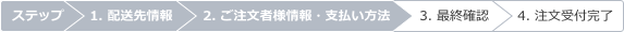 ステップ２：ご注文者様情報・支払い方法